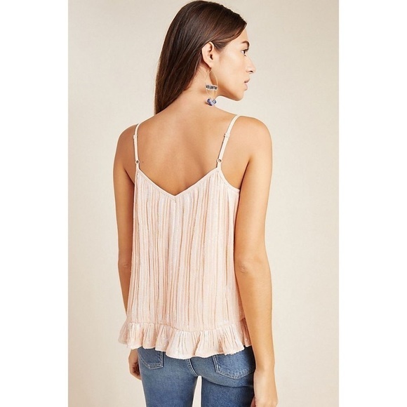 NWT Anthropologie Amelie Blush Beaded Cami sz 2 - Picture 4 of 10